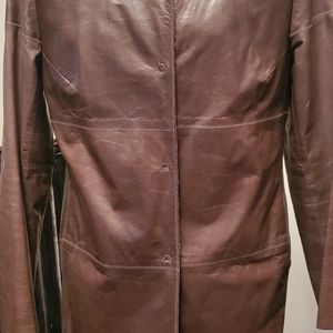 Banana Republic  Leather Coat